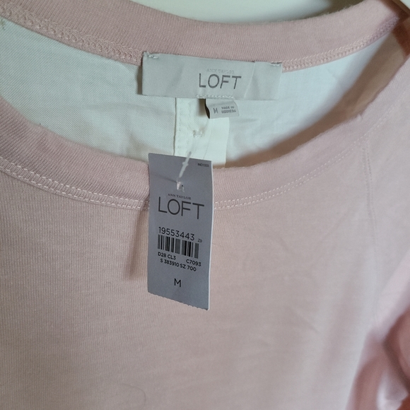 Loft pale pink shirt, button up back, NWT, M - Picture 3 of 3